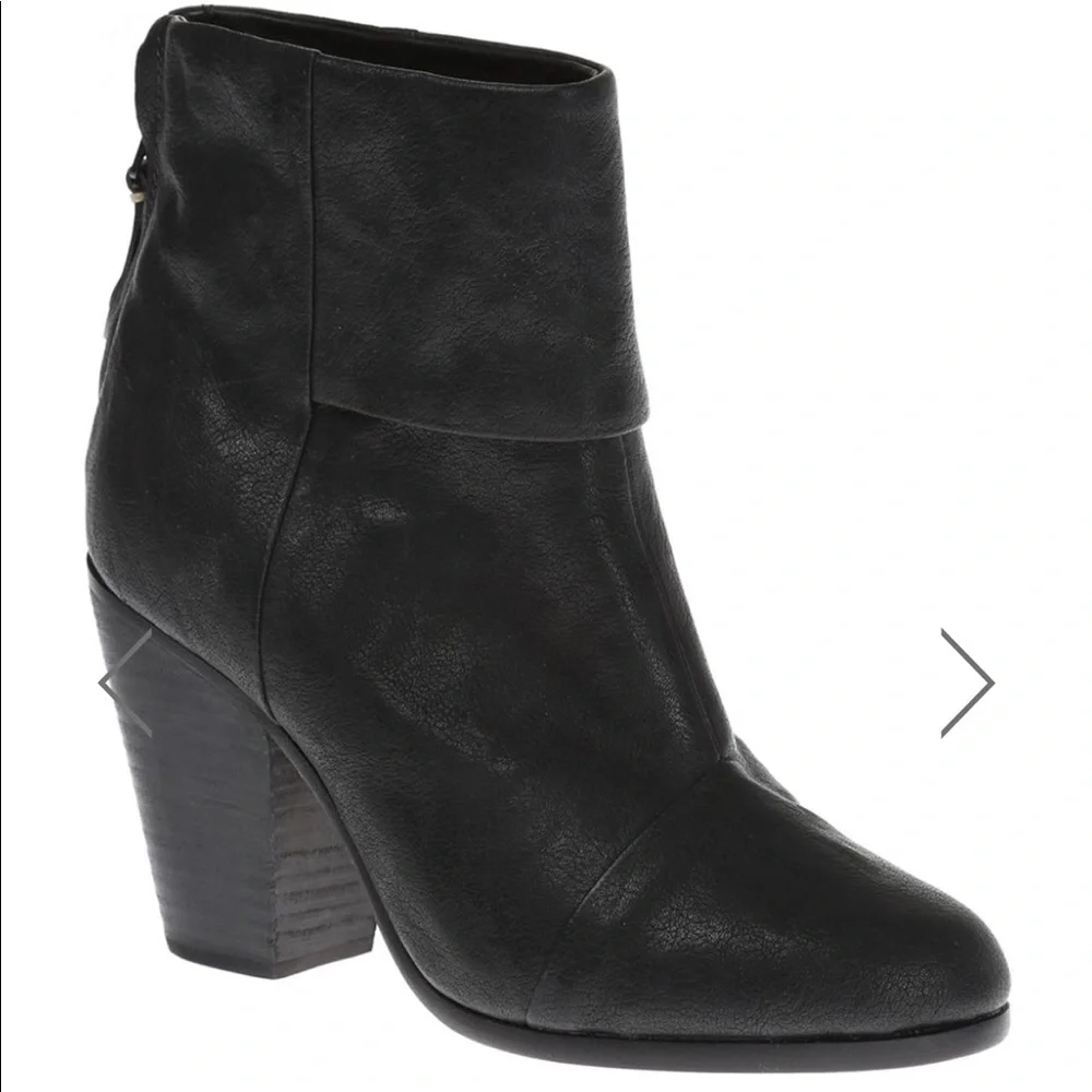 Rag & Bone Newbury Bootie Leather Ankle Boots 37
